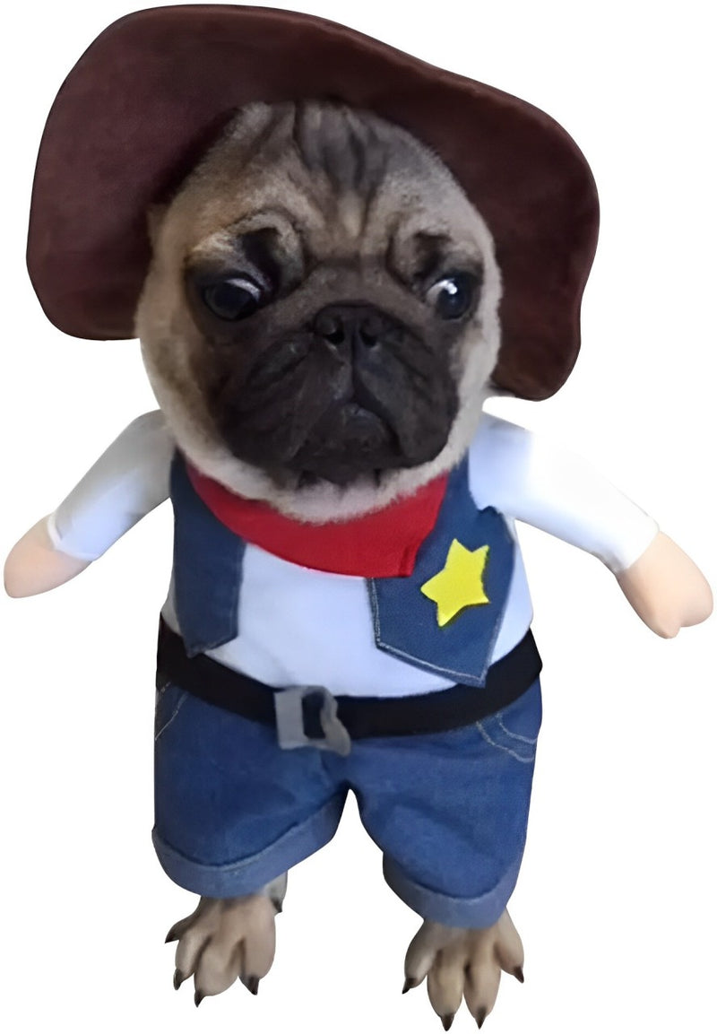 Cowboy Costume for Pet- Funny Dressing Up Jacket and Coat