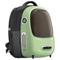 Load image into Gallery viewer, Stylish green pet travel backpack designed for comfort and safety during journeys.
