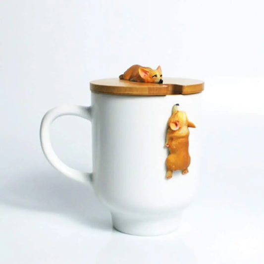 Adorable 3D Corgi Ceramic Mug - Perfect Gift for Pet Lovers