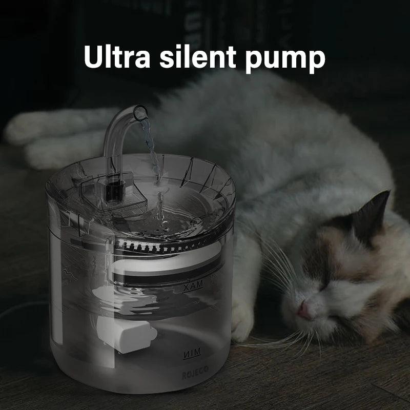 Automatic pet water dispenser with ultra silent pump from Littlepawgive- ensuring pets stay hydrated and healthy with fresh water flow