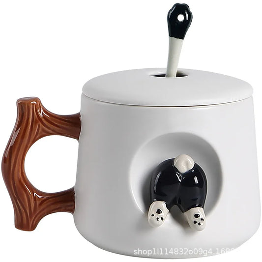 Adorable Husky Shiba Ceramic Mug Set for Dog Lovers