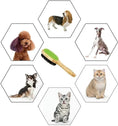 Load image into Gallery viewer, Bamboo double-sided pet grooming brush surrounded by various dog and cat breeds, enhancing pet grooming experience.
