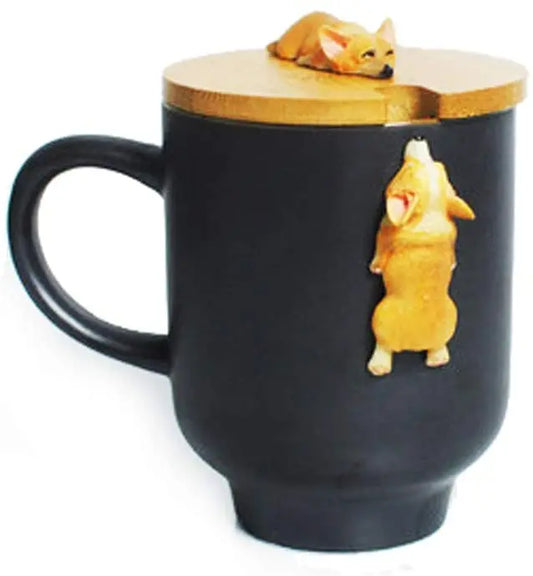 Adorable 3D Corgi Ceramic Mug - Perfect Gift for Pet Lovers