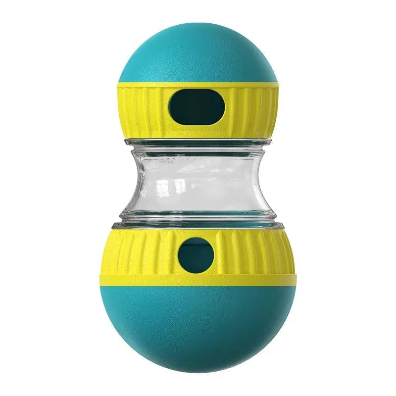 Food Ball Toy Tumbler with elliptical track for slow feeding littlepawgive, designed to improve pet health and intelligence