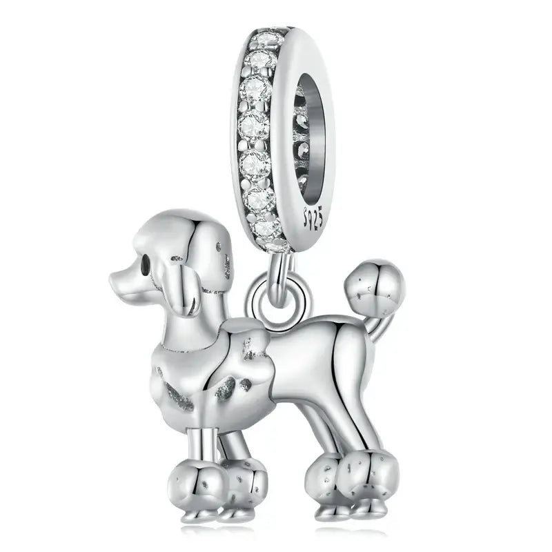 925 Sterling Silver Dog Pendant Charm for Bracelets and Necklaces -Littlepawgive