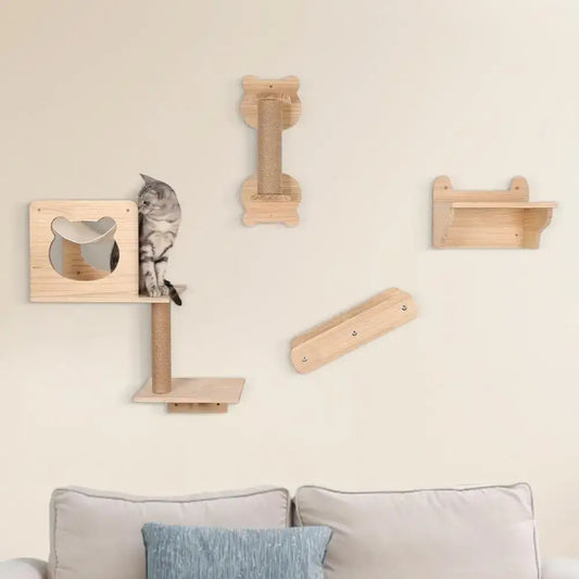 Wall-Mounted Cat Adventure Playground