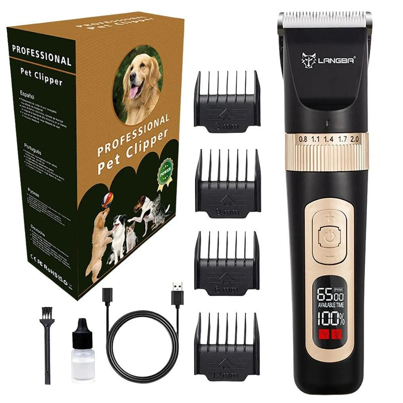 Electrical Dog Clipper Professional Pet Grooming And Care Kit Rechargeable Animals Hair Clipper Cat Hair Trimmer Cutter Machine - littlepawgive