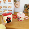 Load image into Gallery viewer, Red Cat Box  Ceramic Mug with Lid - Perfect Gift
