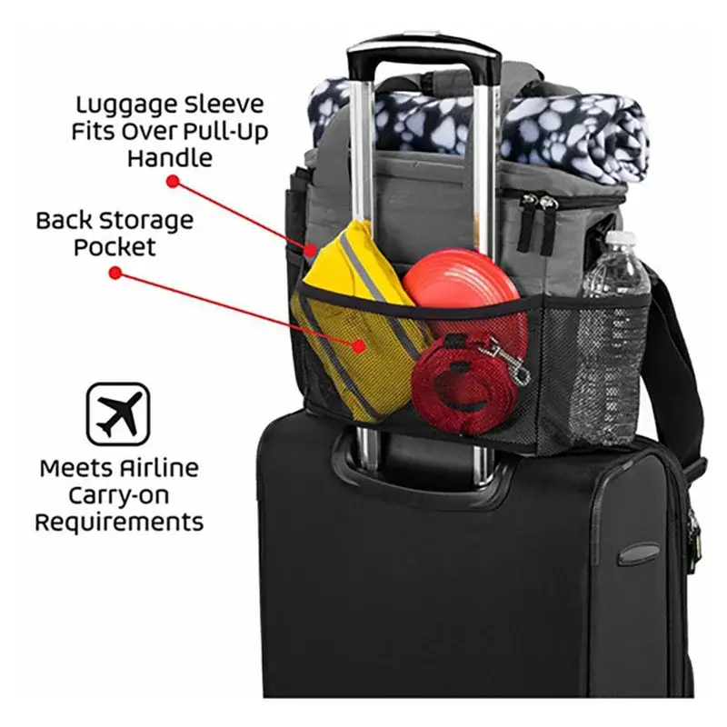 Pet Travel Bag- Portable Food & Supply Storage