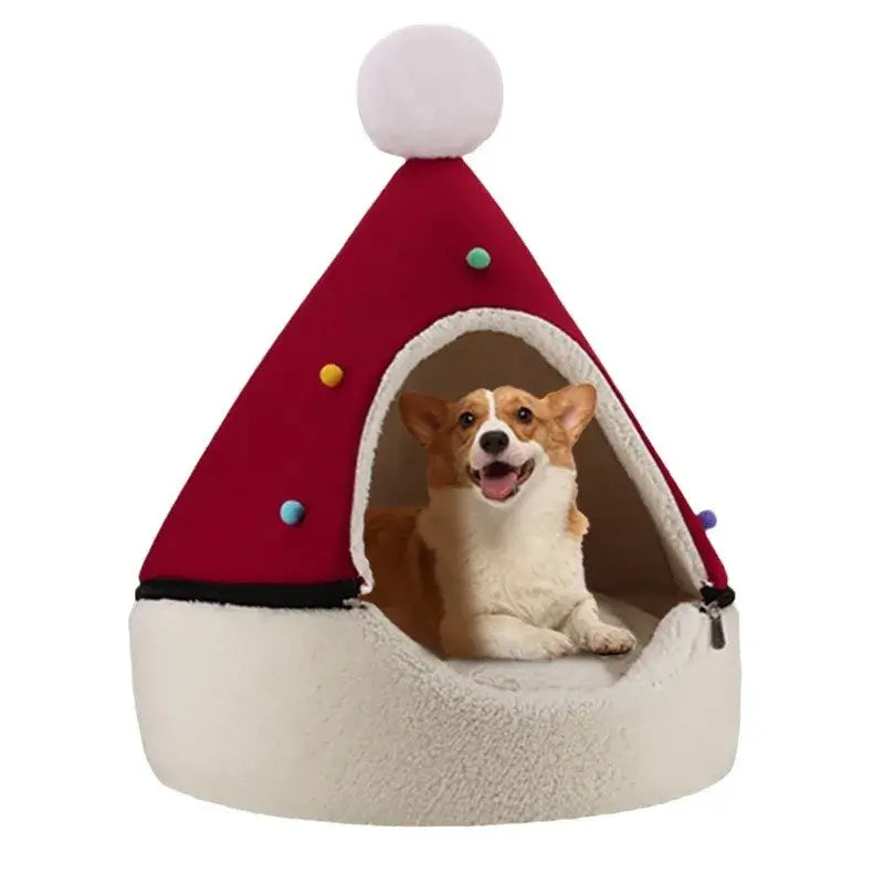 Cat Tent Dog Nest Bed Christmas tree Cat House Pets Cat Bed in Winter Mat Basket Small Cozy Cave Nest Indoor