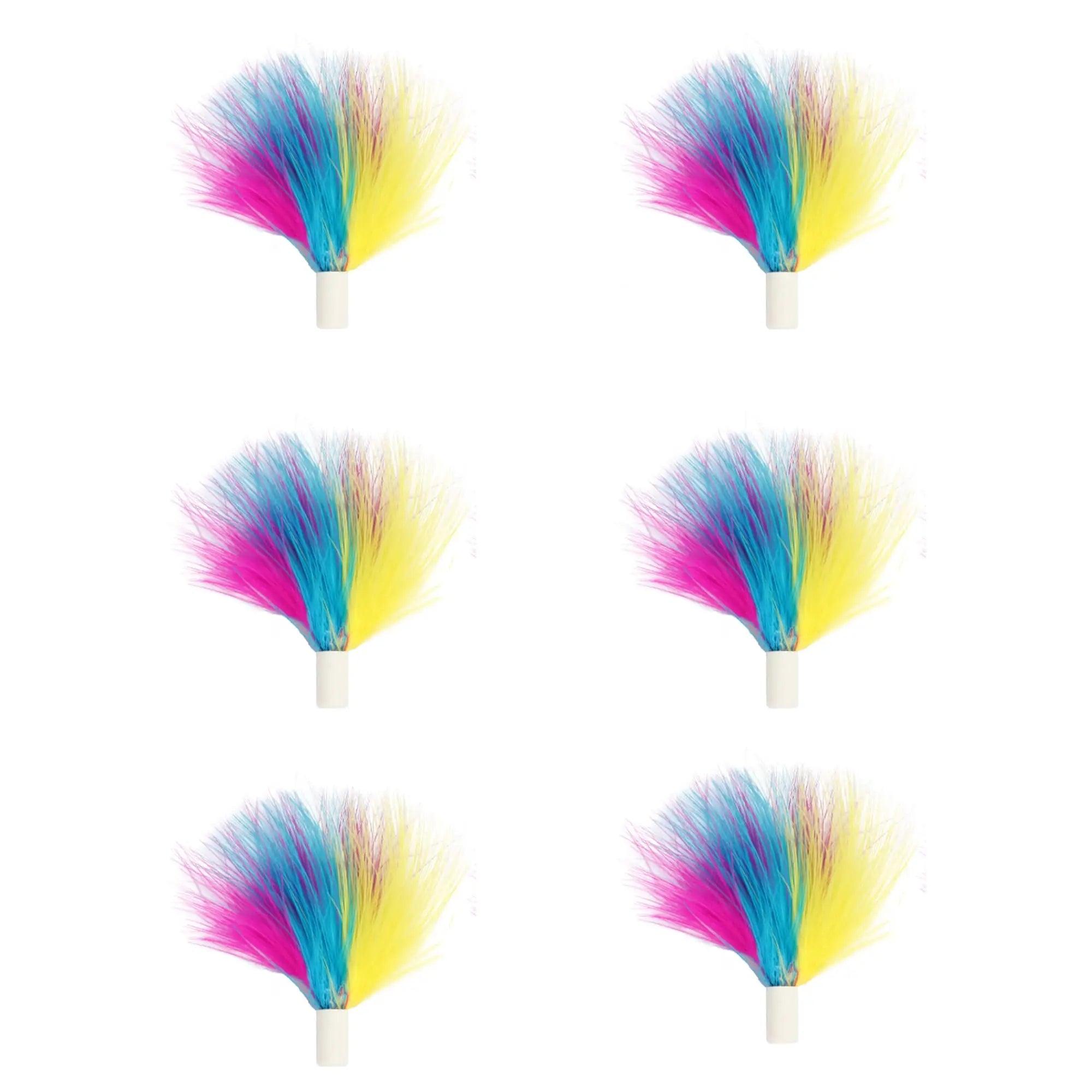 Colorful replacement feathers for interactive kitten toy Whack-A-Mole by LittlePawGive