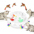 Load image into Gallery viewer, Cats playing with Littlepawgive interactive Smart Kitten Whack-A-Mole toy featuring butterflies and colorful balls
