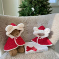 Load image into Gallery viewer, Charming Christmas Pet Cloak with Ears - Cozy & Stylish
