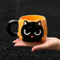 Load image into Gallery viewer, Cartoon Ceramic Cute Cat Mugs with Spoon Creative Cat Paw Mug Coffee Tea Milk Oatmeal Cup Large Capacity Animal Cups Funny Gift
