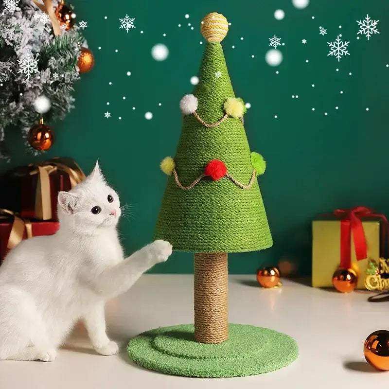 Enchanting Christmas Tree Cat Scratching Post