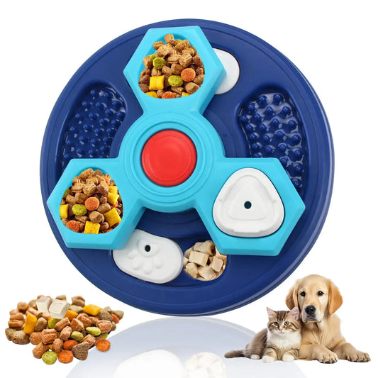 Dog Puzzle Toys Slow Feeder Interactive Increase Puppy IQ Food Dispenser Anti-Choking Tableware Dog Licking Plate Pet Supplies