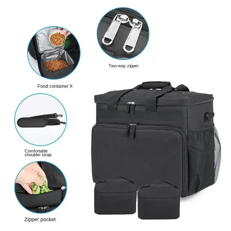 Pet Travel Bag- Portable Food & Supply Storage