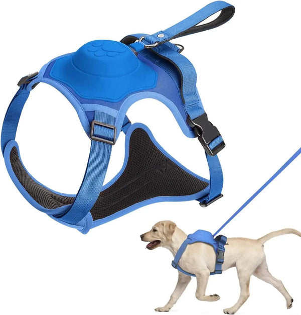 Anti-Burst Impact Harness with Retractable Leash for dogs ensuring comfortable walks with anti-twist -Littlepawgive