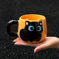 Load image into Gallery viewer, Adorable Cartoon Cat Ceramic Mug with Spoon - Perfect Gift
