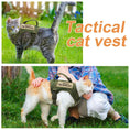 Load image into Gallery viewer, Cats wearing Littlepawgive Cat Tactical Harness Vest with handle, designed for durability and comfort during outdoor activities
