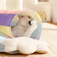 Load image into Gallery viewer, Rainbow Tunnel Cat Nest - Play & Rest Haven
