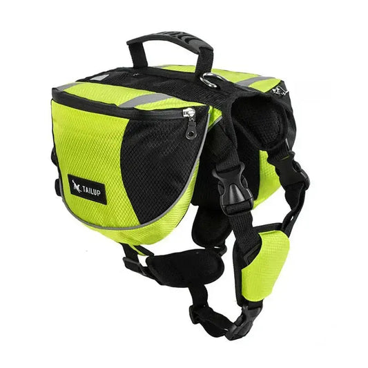 Portable dog backpack, snack bag, dog training bag, storage bag, backpack, travel bag, reflective tape backpack and back pocket