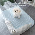 Load image into Gallery viewer, Small dog sitting on Summer Bed Ice Mat- Cooling Pet Cold Bed, with text Sleeping comfortably in summer Cool and breathable by littlepawgive
