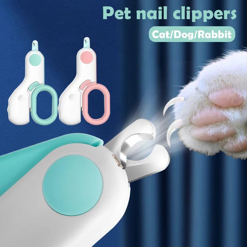 Pet Nail Clippers-Cutter with LED light for dogs cats and rabbits from littlepawgive showcasing precise and safe grooming scissors