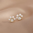 Load image into Gallery viewer, Cat Claw Pearl Earrings - Perfect Gift
