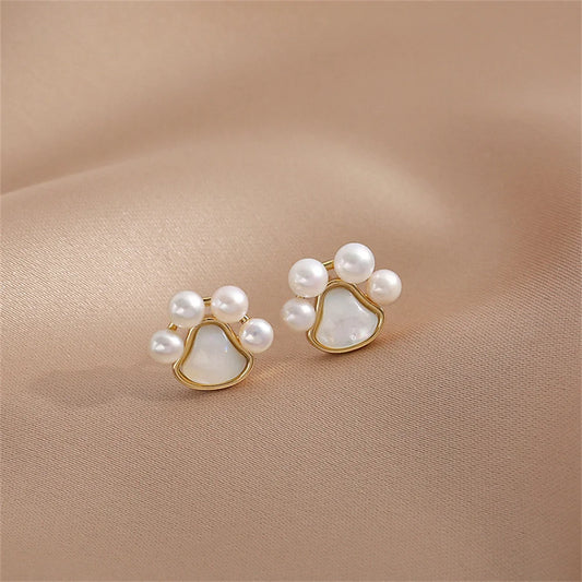 Cat Claw Pearl Earrings - Perfect Gift