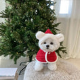 Load image into Gallery viewer, Charming Christmas Pet Cloak with Ears - Cozy & Stylish
