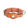 Load image into Gallery viewer, Heavy-duty leather dog collar with Airtag Holder, premium quality and durable design for ultimate pet safety.
