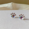 Load image into Gallery viewer, Charming Zircon Paw Stud Earrings for Pet Lovers
