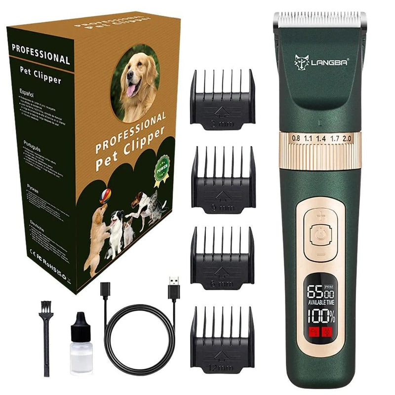 Electrical Dog Clipper Professional Pet Grooming And Care Kit Rechargeable Animals Hair Clipper Cat Hair Trimmer Cutter Machine - littlepawgive