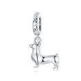 Load image into Gallery viewer, 925 sterling silver dog pendant charm for bracelets and necklaces-Littlepawgive
