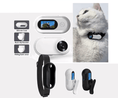 Load image into Gallery viewer, Pet Tracker Collar with Camera on a white cat showing close-up of the collar's -Littlepawgive
